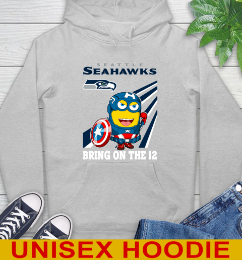 NFL Football Seattle Seahawks Captain America Marvel Avengers Minion Shirt Hoodie 6