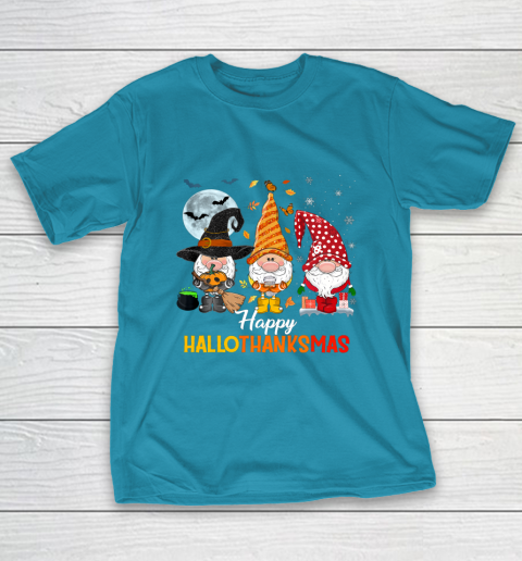 Gnomes Halloween And Merry Christmas Happy Hallothanksmas T-Shirt 7