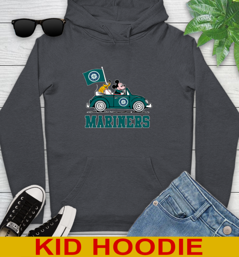 MLB Baseball Seattle Mariners Pluto Mickey Driving Disney Shirt Youth Hoodie 9
