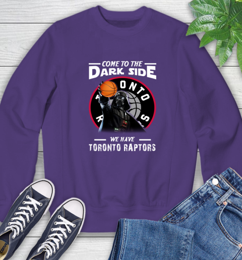 NBA Come To The Dark Side We Have Toronto Raptors Star Wars Darth Vader Basketball Sweatshirt 4