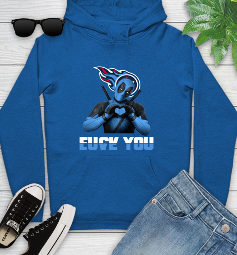 NHL Tennessee Titans Deadpool Love You Fuck You Football Sports Youth Hoodie 11