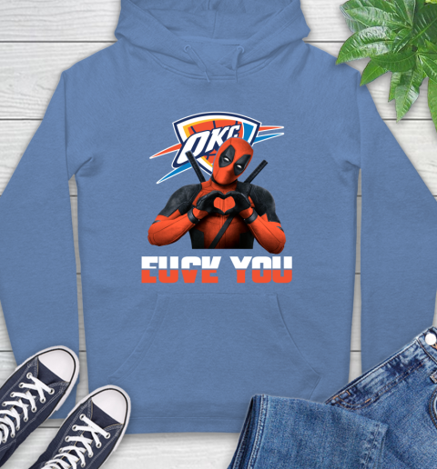 NBA Oklahoma City Thunder Deadpool Love You Fuck You Basketball Sports Hoodie 11
