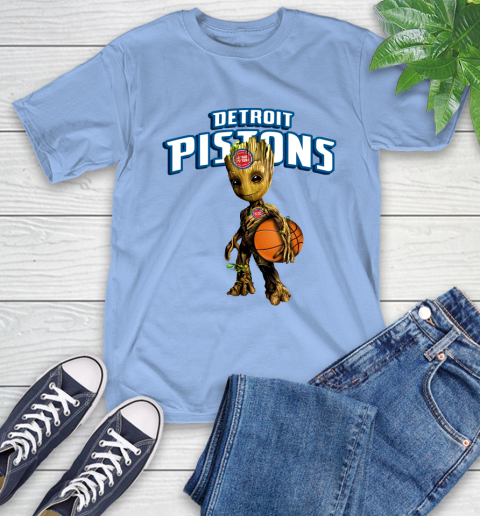 Detroit Pistons NBA Basketball Groot Marvel Guardians Of The Galaxy T-Shirt 11