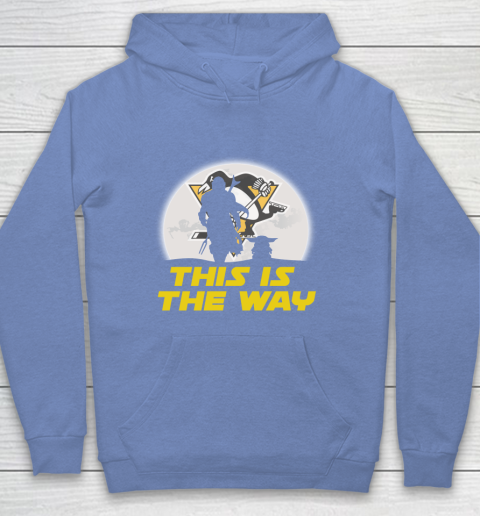 Pittsburgh Penguins NHL Ice Hockey Star Wars Yoda And Mandalorian This Is The Way Youth Hoodie 8