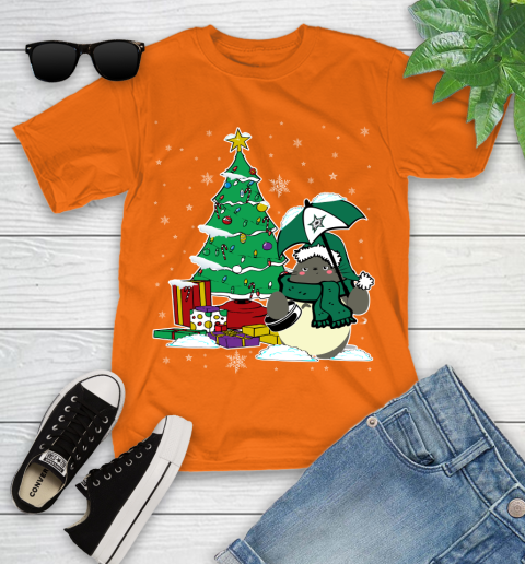 Dallas Stars NHL Hockey Cute Tonari No Totoro Christmas Sports Youth T-Shirt 24