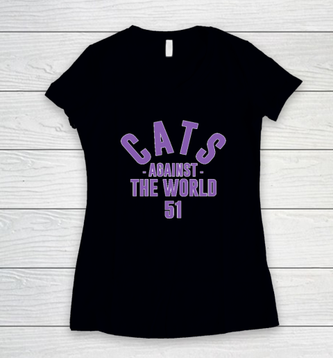 Cats Against The World Women's V-Neck T-Shirt