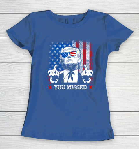 You Missed Trump 2024 US American Flag Women's T-Shirt 6