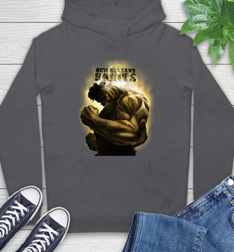 New Orleans Saints NFL Football Hulk Marvel Avengers Sports Hoodie 7