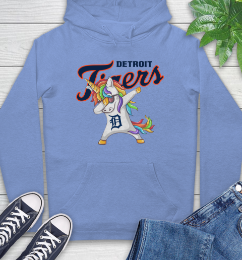 Detroit Tigers MLB Baseball Funny Unicorn Dabbing Sports Hoodie 11
