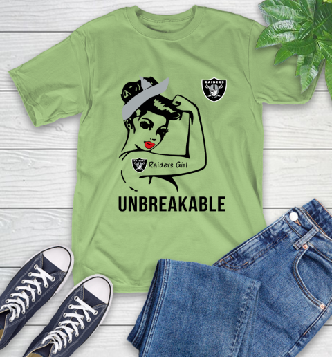 NFL Oakland Raiders Girl Unbreakable Football Sports T-Shirt 9