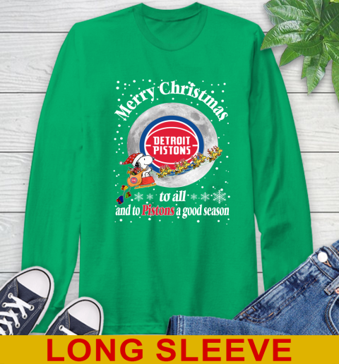 Detroit Pistons Merry Christmas To All And To Pistons A Good Season NBA Basketball Sports Long Sleeve T-Shirt 8