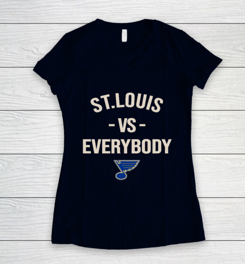 St.Louis Blues Vs Everybody Women's V-Neck T-Shirt 2