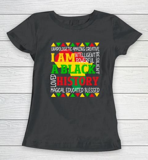 Black History Is American History Patriotic African American Women's T-Shirt