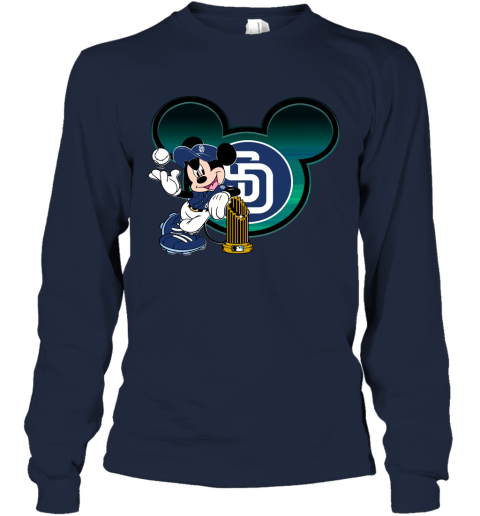 MLB San Diego Padres The Commissioner's Trophy Mickey Mouse Disney Baseball  T Shirt - Rookbrand