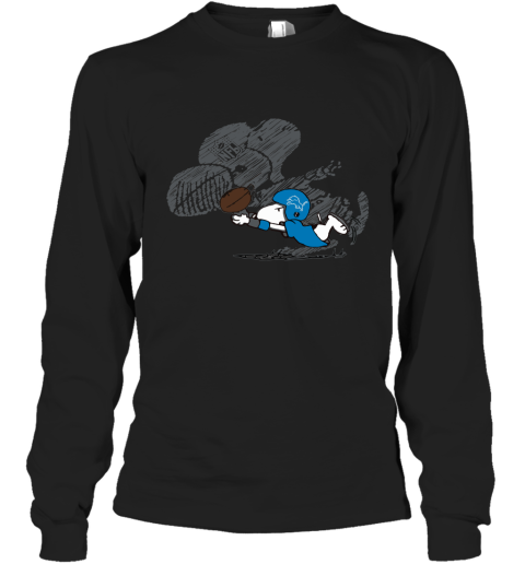 Detroit Lions Snoopy Plays The Football Game Long Sleeve T-Shirt