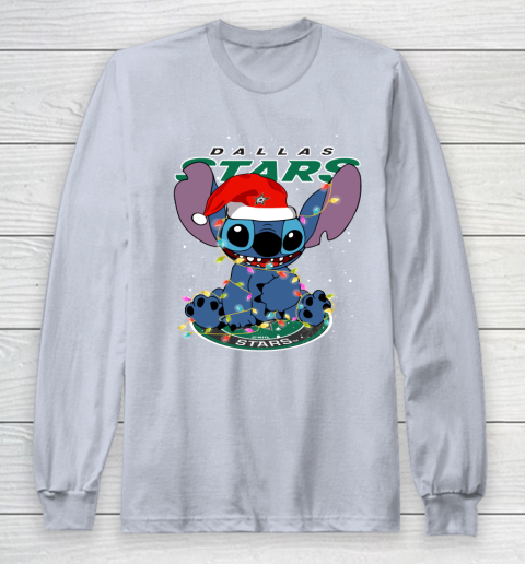 Dallas Stars NHL Hockey noel stitch Christmas Long Sleeve T-Shirt 4