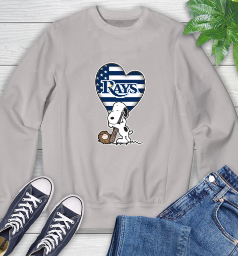 Tampa Bay Rays MLB Baseball The Peanuts Movie Adorable Snoopy Sweatshirt 12