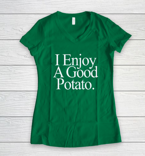 I Enjoy A Good Potato Women's V-Neck T-Shirt 3