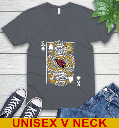 Arizona Cardinals NFL Football The King Of Spades Death Cards Shirt V-Neck T-Shirt 4