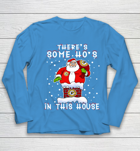 Indiana Pacers Christmas There Is Some Hos In This House Santa Stuck In The Chimney NBA Youth Long Sleeve 5
