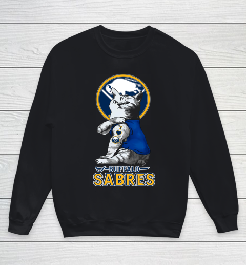 NHL My Cat Loves Buffalo Sabres Hockey Youth Sweatshirt