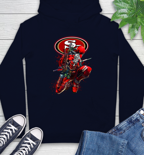 NFL Deadpool Marvel Comics Sports Football San Francisco 49ers Hoodie 4