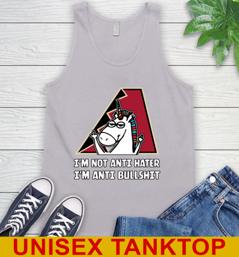 Arizona Diamondbacks MLB Baseball Unicorn I'm Not Anti Hater I'm Anti Bullshit Tank Top 4