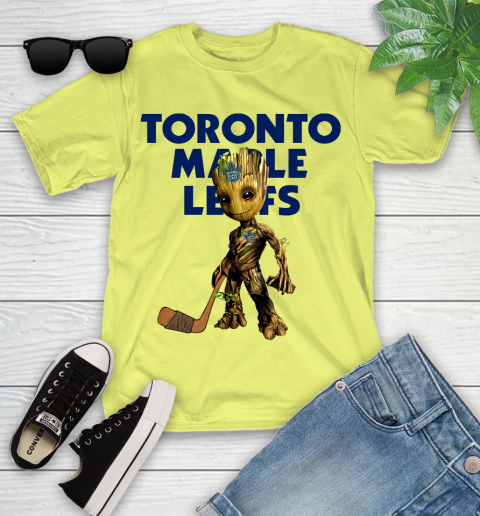 Toronto Maple Leafs NHL Hockey Groot Marvel Guardians Of The Galaxy Youth T-Shirt 8