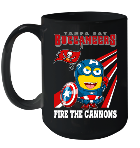 NFL Football Tampa Bay Buccaneers Captain America Marvel Avengers Minion Shirt Ceramic Mug 15oz