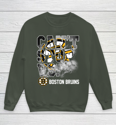 NHL Boston Bruins Hockey Can't Stop Vs Youth Sweatshirt 8