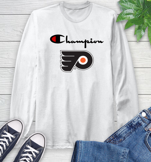 NHL Hockey Philadelphia Flyers Champion Shirt Long Sleeve T-Shirt