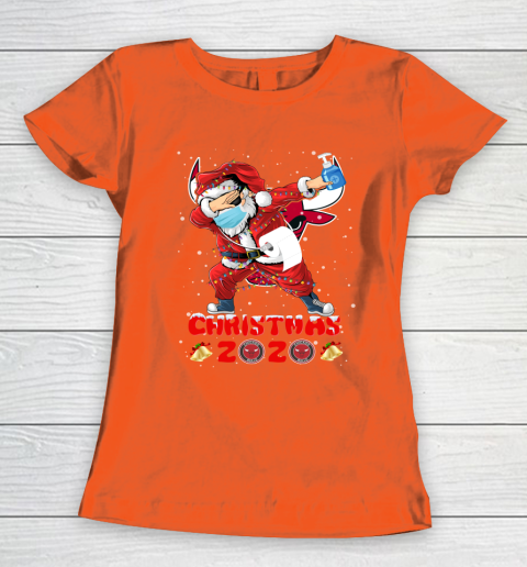 Chicago Bulls Funny Santa Claus Dabbing Christmas 2020 NBA Women's T-Shirt 3