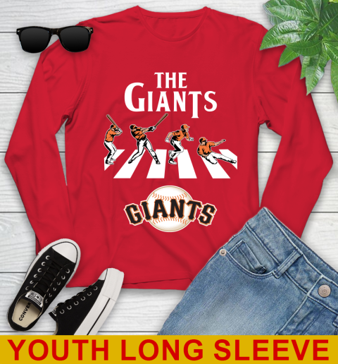 MLB Baseball San Francisco Giants The Beatles Rock Band Shirt Youth Long Sleeve 11