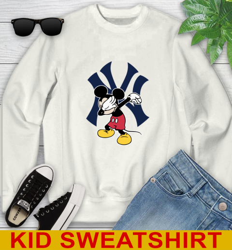 New York Yankees MLB Baseball Dabbing Mickey Disney Sports Youth Sweatshirt