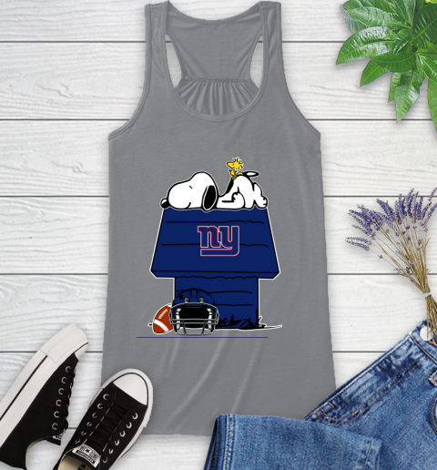 New York Giants NFL Football Snoopy Woodstock The Peanuts Movie Racerback Tank 5