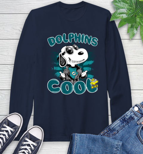 NFL Football Miami Dolphins Cool Snoopy Shirt Long Sleeve T-Shirt 3