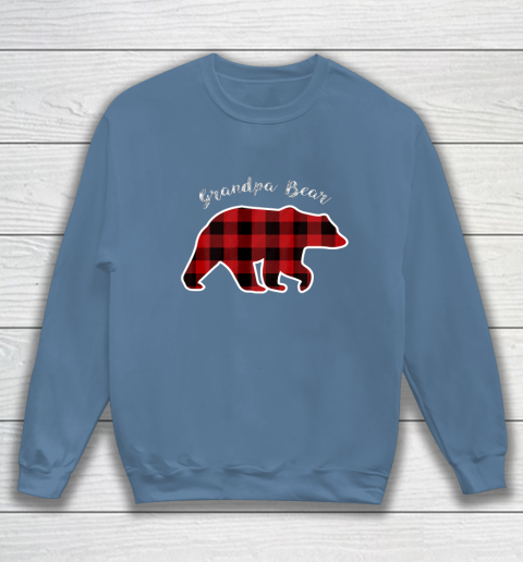 GRANDPA BEAR Men Red Plaid Christmas Pajama Family Gift Sweatshirt 6