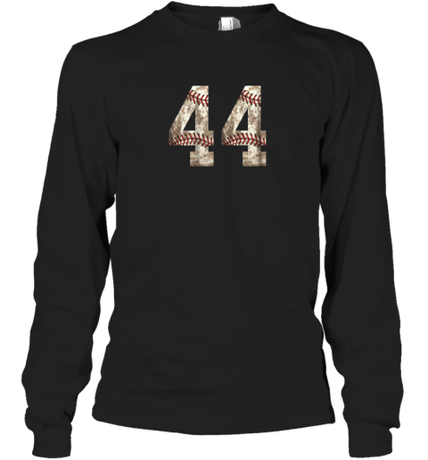 Baseball Jersey Number 44 Long Sleeve T-Shirt