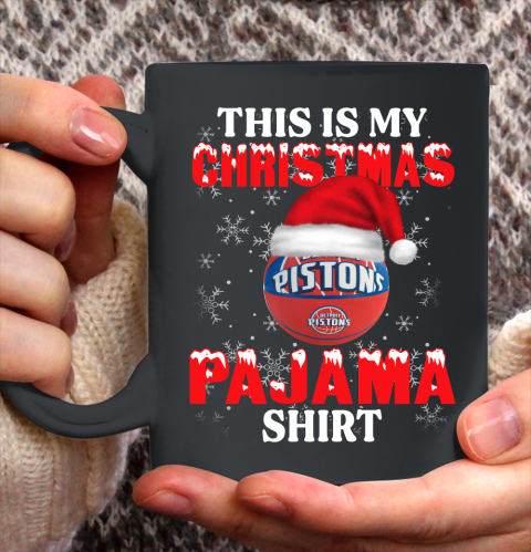 Detroit Pistons This Is My Christmas Pajama Shirt NBA Ceramic Mug 11oz 2