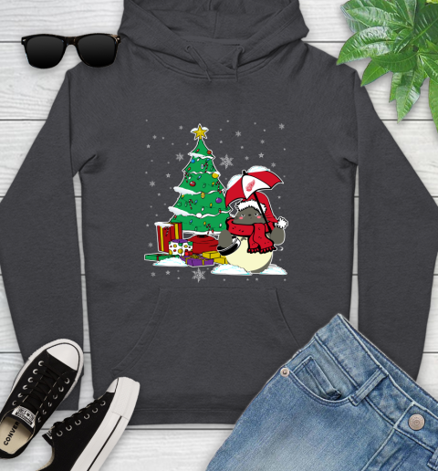Detroit Red Wings NHL Hockey Cute Tonari No Totoro Christmas Sports Youth Hoodie 8