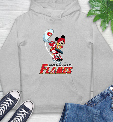 NHL Hockey Calgary Flames Cheerful Mickey Mouse Shirt Hoodie 6
