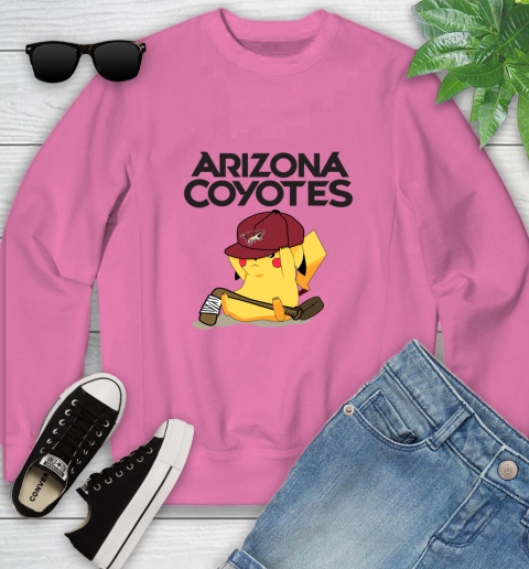 NHL Pikachu Hockey Sports Arizona Coyotes Youth Sweatshirt 7