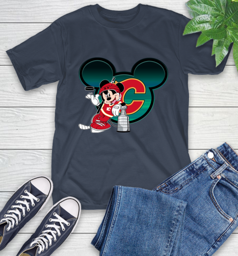 NHL Calgary Flames Stanley Cup Mickey Mouse Disney Hockey T Shirt T-Shirt 4