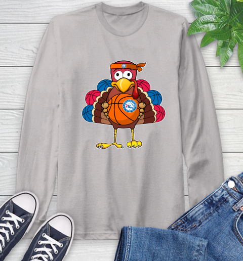 Philadelphia 76ers Turkey thanksgiving day Long Sleeve T-Shirt 12