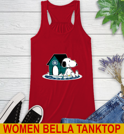 MLB Baseball Seattle Mariners Snoopy The Peanuts Movie Shirt Racerback Tank 6