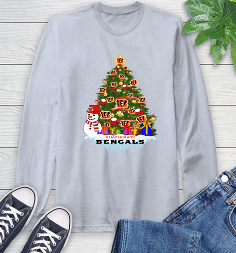 Cincinnati Bengals Merry Christmas NFL Football Sports Long Sleeve T-Shirt 6