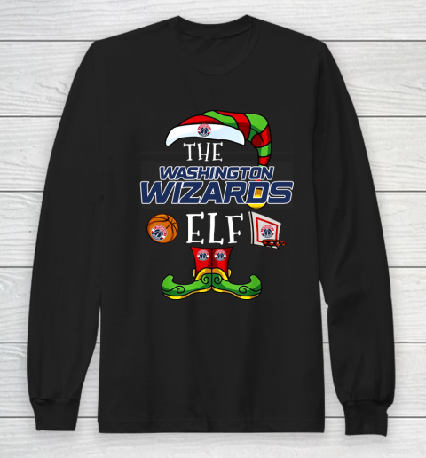 Washington Wizards Christmas ELF Funny NBA Long Sleeve T-Shirt
