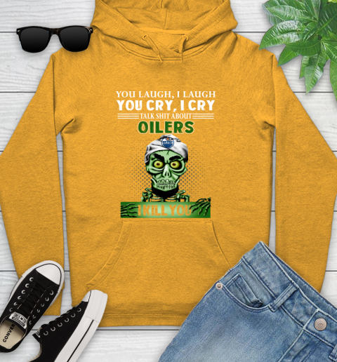 NHL Talk Shit About Edmonton Oilers I Kill You Achmed The Dead Terrorist Jeffrey Dunham Hockey Youth Hoodie 2