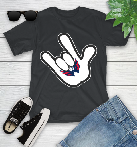 Washington Capitals NHL Hockey Mickey Rock Hand Disney Youth T-Shirt 2