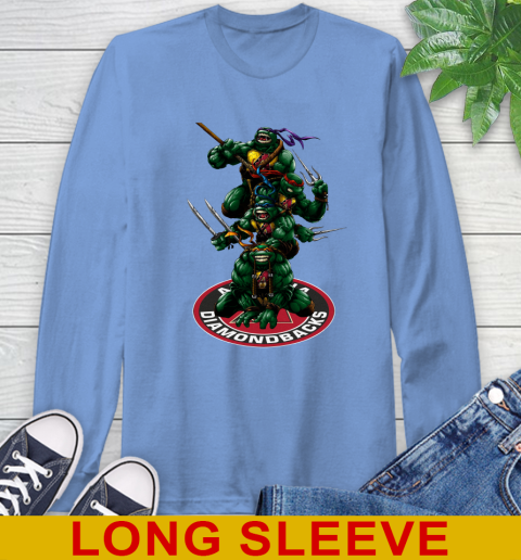 MLB Baseball Arizona Diamondbacks Teenage Mutant Ninja Turtles Shirt Long Sleeve T-Shirt 11